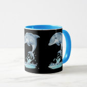 Cute Dolphin Mug – Dive into Joy | Retro Ocean Aes マグカップ (正面右)