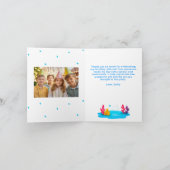 Cute Dolphin Sea Animals Birthday Kid 2 Photo  カード (内部)