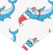 Cute dolphin with Santa hat cartoon テーブルクロス (アングル)