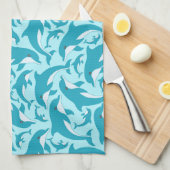 Cute Dolphins キッチンタオル (四つ折り)