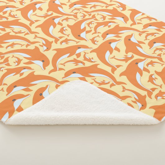 Cute Dolphins シェルパブランケット (3/4)