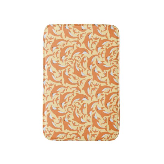 Cute Dolphins バスマット (正面縦)