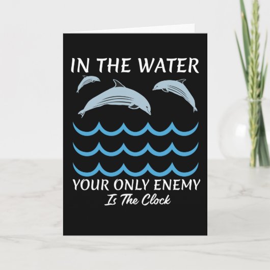 Cute Dolphins In The Water カード (正面)