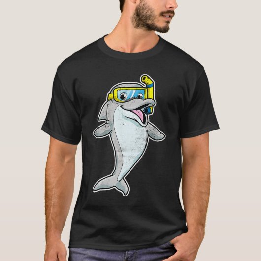 Cute Dolphins Whales Dolphin Snorkel Whale Boys Gi Tシャツ (正面)