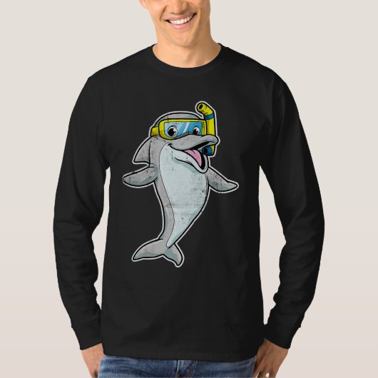 Cute Dolphins Whales Dolphin Snorkel Whale Boys Gi Tシャツ (正面)