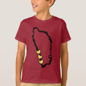 cute dominica map tシャツ (正面)