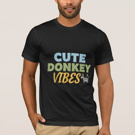 CUTE DONKEY VIBES Tシャツ (正面)