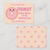 Cute Donut Classroom Valentine Card ノートカード (正面/裏面)