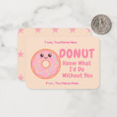 Cute Donut Classroom Valentine Card ノートカード (正面/裏面インサイチュ)