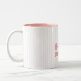 Cute Donut Good Morning Two-Tone Coffee Mug ツートーンマグカップ
