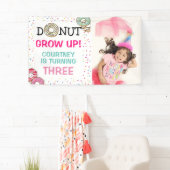 Cute Donut Grow Up | 写真入りバースデー 横断幕 (インサイチュ)