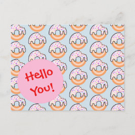 Cute Donut Pattern ポストカード