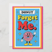 Cute Donut Pun Donut Forget Me Fun Sprinkle サンキューカード (正面)