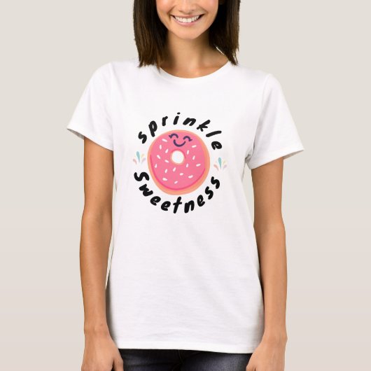 Cute Donut Sprinkle Sweetness T-Shirt Tシャツ (正面)