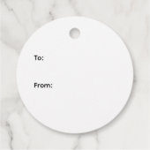 Cute Doodle Art Christmas Santa フェイバータグ (裏面)