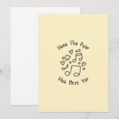 Cute Doodle Love Card Urdu Song Valentines  シーズンカード (正面/裏面)