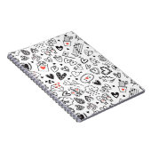 Cute Doodle Love Notebook Journal ノートブック (右側)