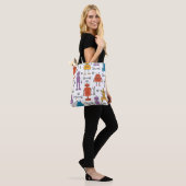 Cute doodle robots. Seamless pattern. Cartoon char トートバッグ (モデル)