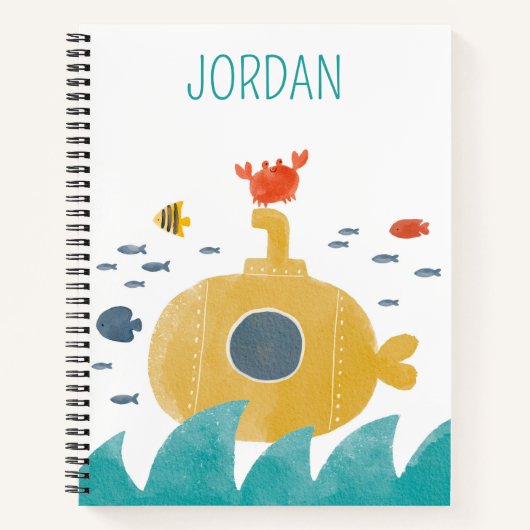 Cute Doodle Submarine | Explore ノートブック (正面)