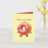 Cute doughnut lovers bakery vendors カード (黄色い花)