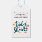 Cute Dragon Baby Shower Thank You ギフトタグ (裏面)