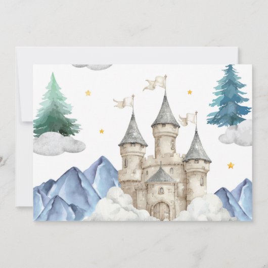 Cute Dragon Boy 1st Birthday Photo 招待状 (裏面)