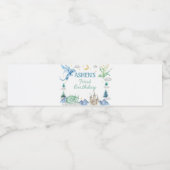 Cute Dragon Boy Birthday Water Bottle Label ペットボトルラベル (シングルラベル)