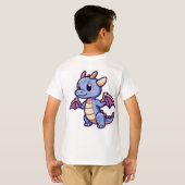 Cute Dragon Skull Mascot Anime Style Vector T-Shir Tシャツ (裏面フル)