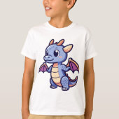 Cute Dragon Skull Mascot Anime Style Vector T-Shir Tシャツ (正面)