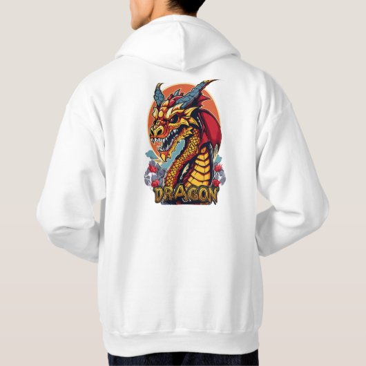 Cute Dragon Skull Mascot Hoodies  パーカ (裏面)