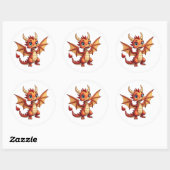 Cute Dragon Sticker for Every Occasion ラウンドシール (シート)