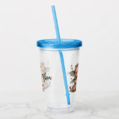 Cute Dragon with Forest Accents アクリルタンブラー (左)