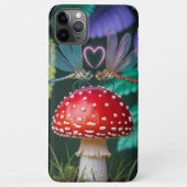 Cute Dragonflies on a Mushroom - iPhoneケース (裏面)