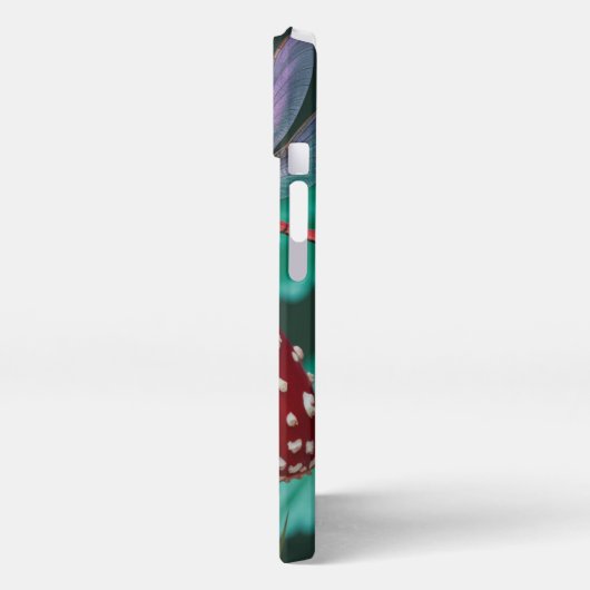 Cute Dragonflies on a Mushroom -  iPhoneケース (左側面)