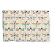 Cute Dragonfly Pattern on Cream 枕カバー (正面)