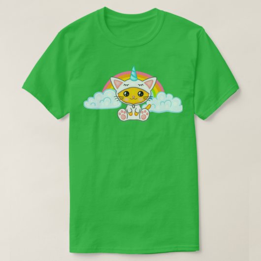 Cute dream kitten unicorn Triblend Tシャツ (デザイン正面)
