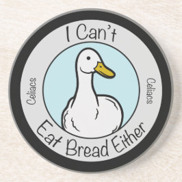 Cute Duck "Cant Eat Bread" Celiacs Disease コースター