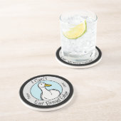 Cute Duck "Cant Eat Bread" Celiacs Disease コースター (側面)