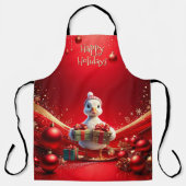 Cute Duck Christmas Holiday Apron エプロン (正面)