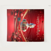 Cute Duck Christmas Holiday Backdrop タペストリー (正面(横))