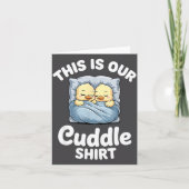 Cute Duck Couple Cozy This Is Our Cuddle  カード (正面)