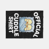 Cute Duck Couple Snuggle Cuddle  フリースブランケット (正面(横))