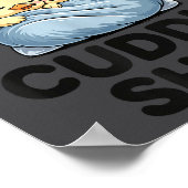 Cute Duck Couple Snuggle Cuddle  ポスター (角)