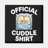 Cute Duck Couple Snuggle Cuddle  マグネット (正面)