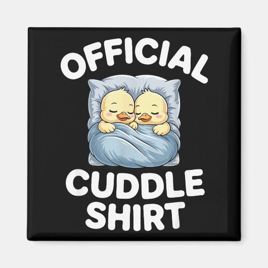 Cute Duck Couple Snuggle Cuddle  マグネット (正面)