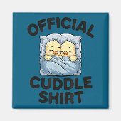 Cute Duck Couple Snuggle Cuddle  マグネット (正面)