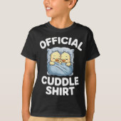Cute Duck Couple Snuggle Cuddle  Tシャツ (正面)