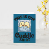 Cute Duck Couple This Is Our Cuddle  カード (黄色い花)