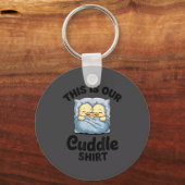 Cute Duck Couple This Is Our Cuddle  キーホルダー (正面)