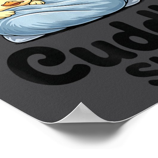 Cute Duck Couple This Is Our Cuddle ポスター (角)